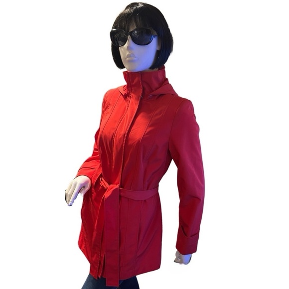 Calvin Klein Red Raincoat, NWOT, Size S - Picture 2 of 6